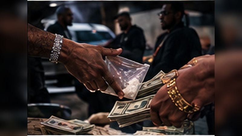 A handoff scene on a dim city street — NOFRONTIN RP